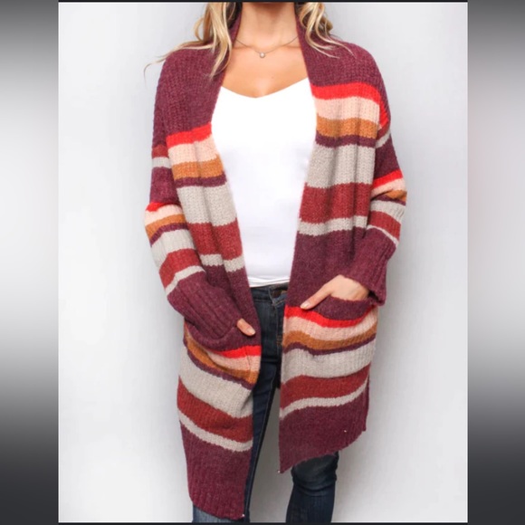 Target A New Day | Striped Knit Cardigan | Large - Picture 3 of 15